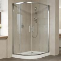 Душевой уголок Vegas Glass ZS-F 120*110 08 01 профиль глянцевый хром, стекло прозрачное