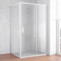 Душевой уголок Vegas Glass ZP+ZPV 130*90 01 02 профиль белый, стекло шиншилла