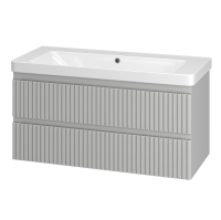 Тумба с раковиной Brevita Victory 105 подвесная, серый шелк