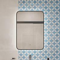 Зеркало Diwo Кострома 50 черное, с подсветкой