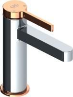 Смеситель для раковины GPD Gildo MLB165-K-R хром, розовое золото