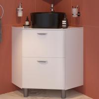 Тумба с раковиной Stworki Лунд 60 белая, Rotenburg 40 черная