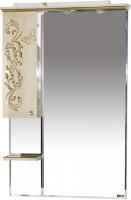 Зеркало-шкаф Misty Бабочка 75 L бежевый, патина