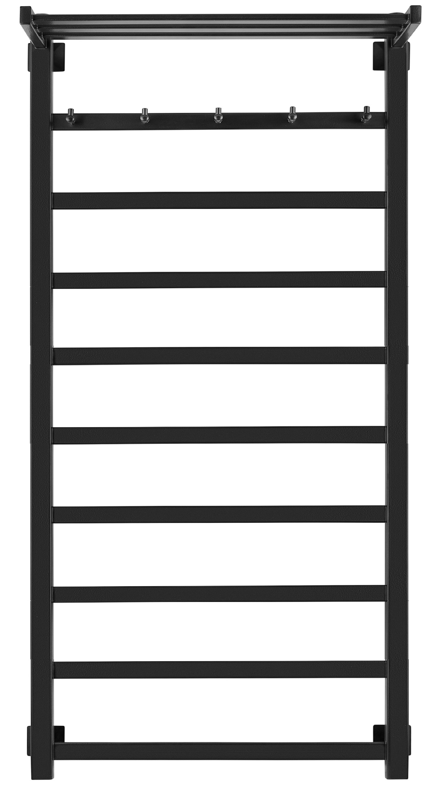 Полотенцесушитель электрический Secado Корсико 1 КСП 120/60 R, черный матовый