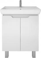 Тумба с раковиной Dreja Q Plus (D) 60 с опорами, белый глянец