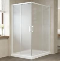 Душевой уголок Vegas Glass ZA-F 120*110 01 10 профиль белый, стекло сатин