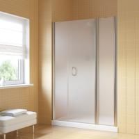 Душевая дверь в нишу Vegas Glass EP-2F LUX 145 08 10 R профиль глянцевый хром, стекло сатин