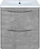 Тумба с раковиной Misty Атлантик 60 подвесная, серый камень