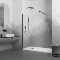 Душевая перегородка RGW Walk In WA-002B 80х195 профиль черный, стекло матовое