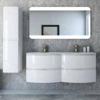 Мебель для ванной Cezares Vague 140 две чаши bianco lucido