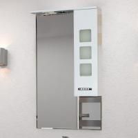 Зеркало-шкаф Misty Квадро 60 R белая эмаль, с подсветкой