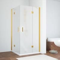 Душевой уголок Vegas Glass AFA TUR NOVO 90 09 10 профиль золото глянцевое, стекло сатин