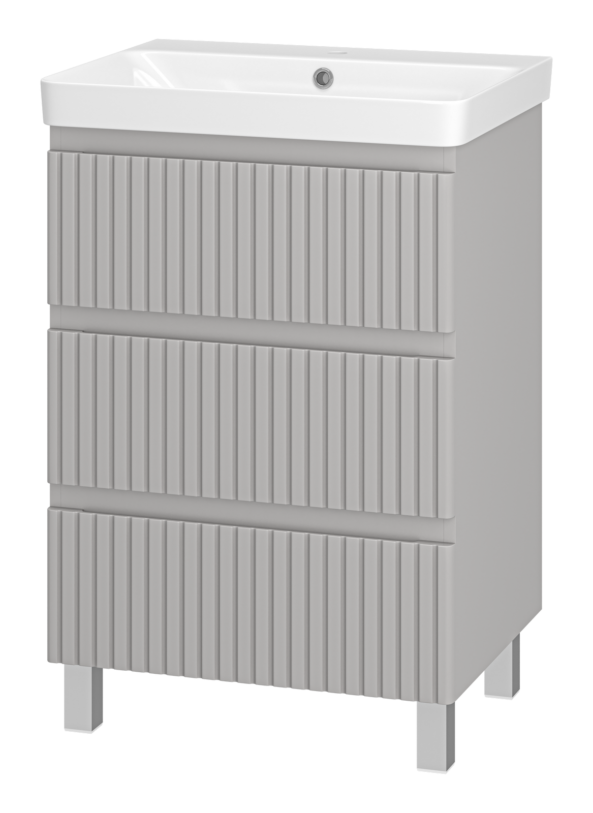 Тумба с раковиной Brevita Victory 60 серый шелк