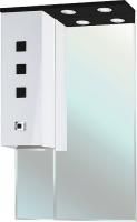 Зеркало-шкаф Bellezza Натали 60 L белый с черным