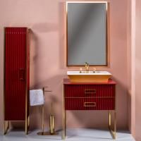 Мебель для ванной Armadi Art Monaco 80 со столешницей бордо, золото