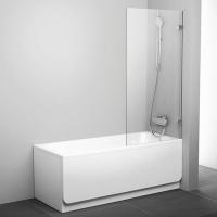Шторка на ванну Ravak BVS1-80 Transparent, фурнитура хром