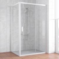 Душевой уголок Vegas Glass ZP+ZPV 130*90 01 01 профиль белый, стекло прозрачное