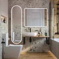 Мебель для ванной Diwo Элиста 100 светлое дерево, с раковиной Moduo 50 Square