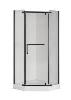 Душевой уголок Taliente TA-08083-1CB, профиль черный матовый, стекло прозрачное