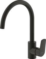 Смеситель для кухни Bravat Rhein F7429564BW-ENG черный матовый