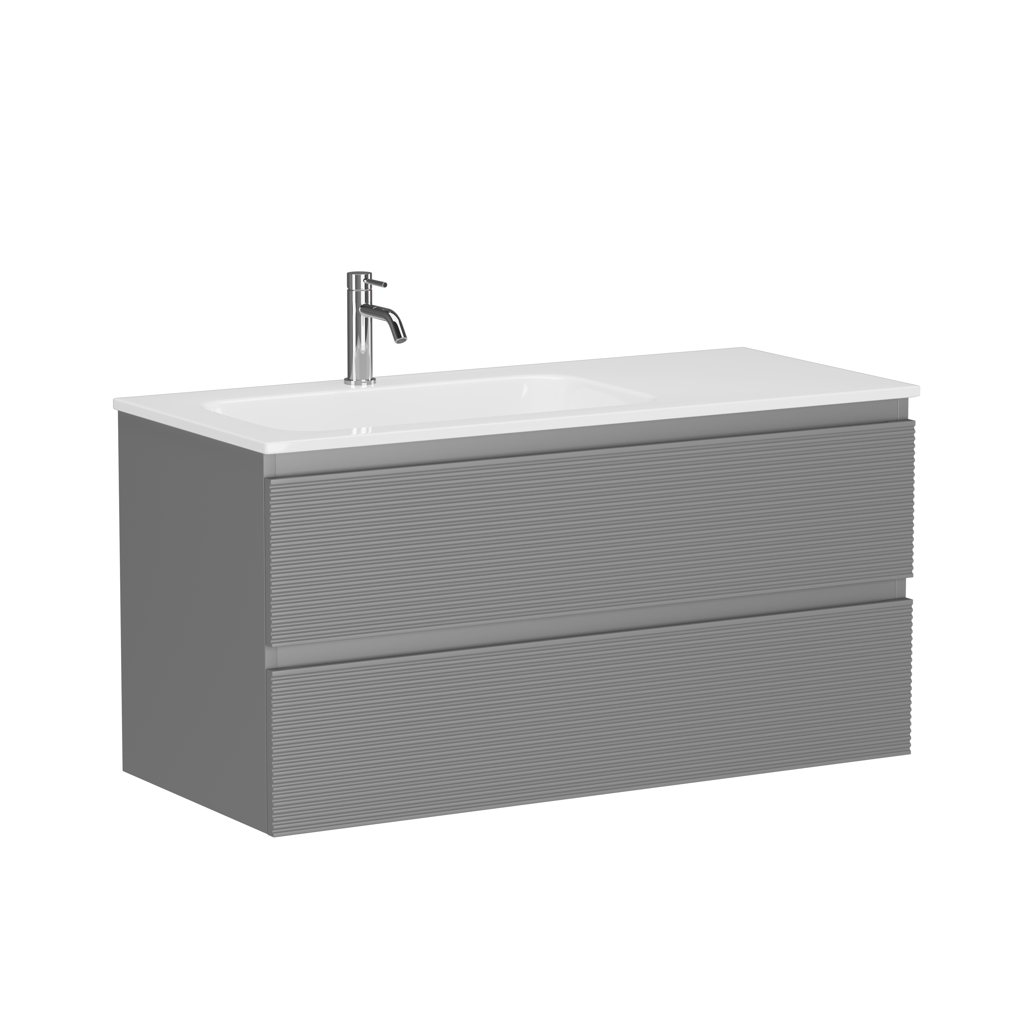 Тумба с раковиной Sancos Folk 100 L ergraut soft