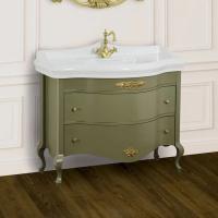 Тумба с раковиной Migliore Impero 110 с ящиками, oliva