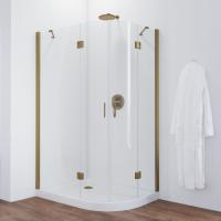 Душевой уголок Vegas Glass AFS-F 120*100 05 01 L профиль бронза, стекло прозрачное