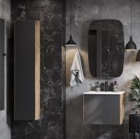 Мебель для ванной Aquaton Сохо 60 дуб веллингтон, графит софт