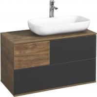 Тумба с раковиной Aquaton Терра 85 дуб кантри/антрацит