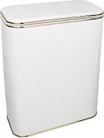 Корзина для белья Geralis KWG-S белая, золото, большая