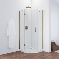 Душевой уголок Vegas Glass AFA-Pen 90 05 01 L профиль бронза, стекло прозрачное