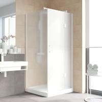 Душевой уголок Vegas Glass AFP-Fis Lux 100*90 01 10 R профиль белый, стекло сатин