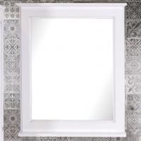 Зеркало ASB-Woodline Прато 70 белое, патина серебро