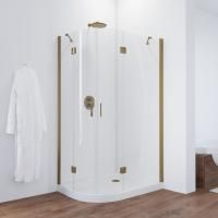 Душевой уголок Vegas Glass AFS-F 100*90 05 01 R профиль бронза, стекло прозрачное