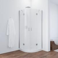 Душевой уголок Vegas Glass AFS TUR NOVO 80 08 10 профиль глянцевый хром, стекло сатин