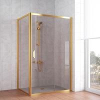Душевой уголок Vegas Glass ZP+ZPV 120*70 09 05 профиль золото, стекло бронза