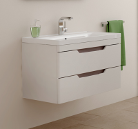 Тумба с раковиной Sanvit Степ 100 белый глянец