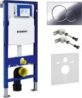 Инсталляция для унитаза Geberit Duofix UP320 111.300.00.5 с кнопкой смыва хром, шумоизоляцией и креплениями