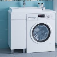 Тумба с раковиной СанТа Марс 29 напольная, для стиральной машины