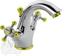 Смеситель для раковины Migliore Lady 18841 золото / хром