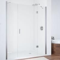 Душевая дверь в нишу Vegas Glass AFP-F 140 08 01 R профиль глянцевый хром, стекло прозрачное