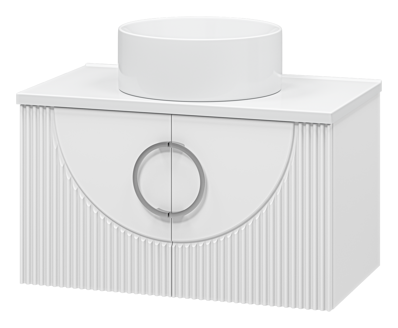 Тумба с раковиной Misty Ярина 80 подвесная, со столешницей