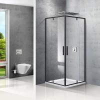 Душевой уголок Vincea Slim VPR-2SL9090CLB 90x90, профиль матовый черный, стекло прозрачное