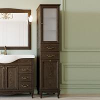 Пенал ValenHouse Астер 40 R с бельевой корзиной, кальяри, фурнитура бронза