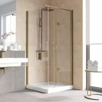 Душевой уголок Vegas Glass GPS-Fis LUX 80*80 05 01 R профиль бронза, стекло прозрачное