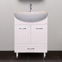 Тумба под раковину Misty Уют 60 с нижним ящиком белая