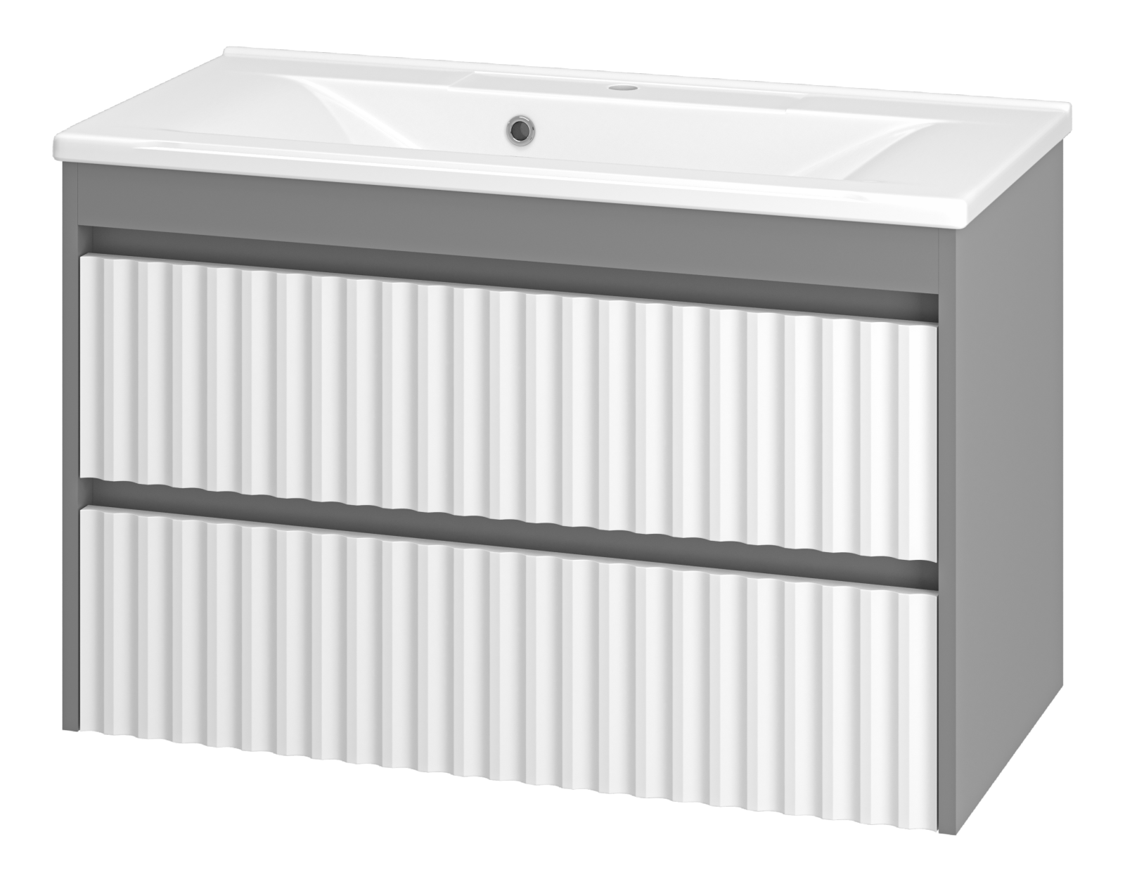 Тумба с раковиной Brevita Balaton 90 подвесная, серая
