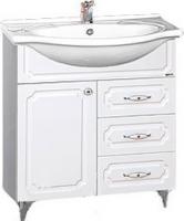 Тумба под раковину Misty Александра 75 белый металлик