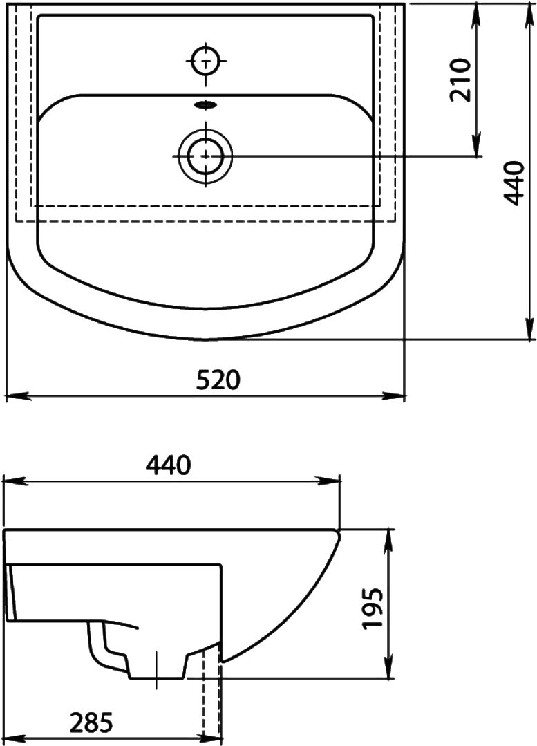 Раковина della Classic 55