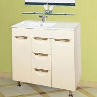 Тумба с раковиной Misty Кристи 90 бежевая эмаль